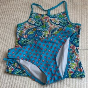 Tommy Bahama Floral and Paisley Kids Swim Set, Size 14